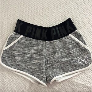 PINK logo Victoria's Secret Women's Athletic Gray Shorts